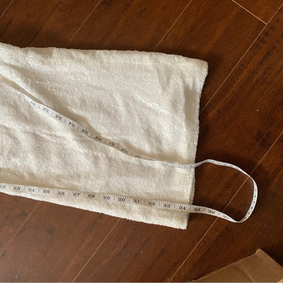 Black Halo Wide Leg Sequined White pants - Picture 10 of 15